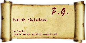 Patak Galatea névjegykártya